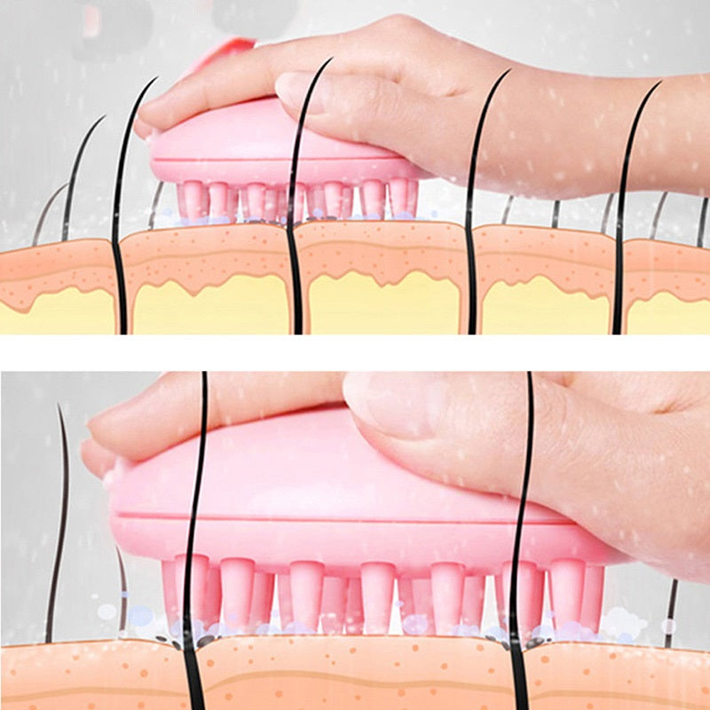 Silicon Scalp Massage Brush-Bath Comb Care Tool