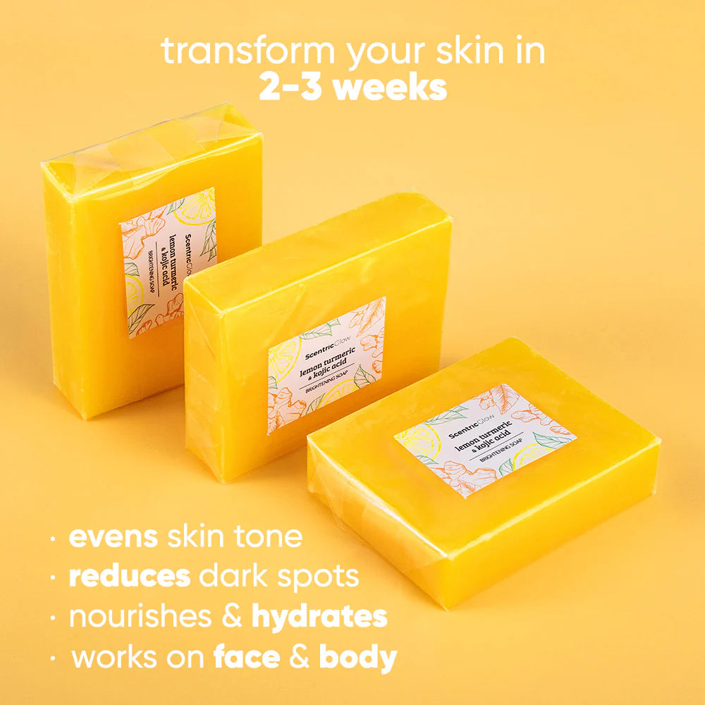 Lemon-turmeric & kojic acid brightening soap