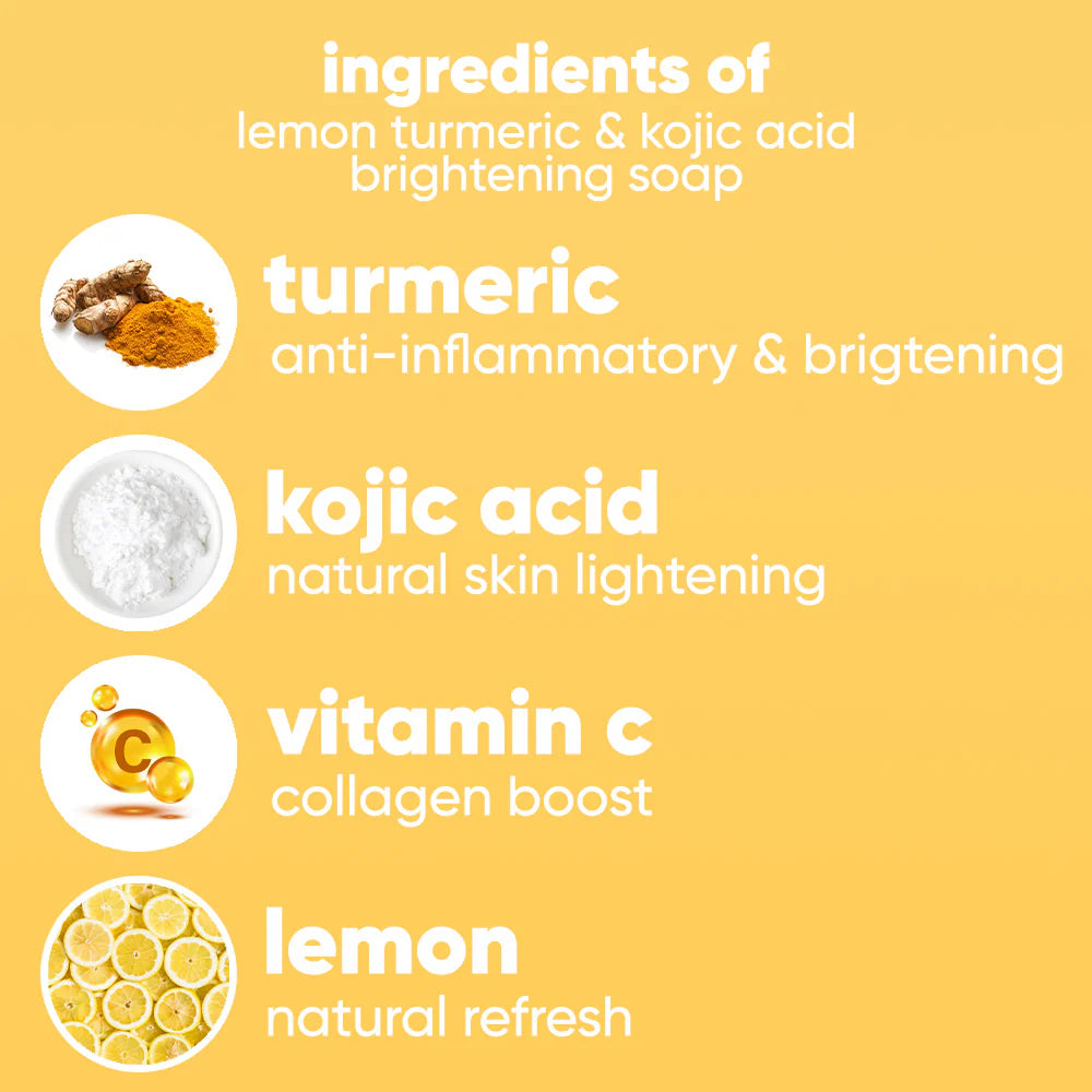 Lemon-turmeric & kojic acid brightening soap