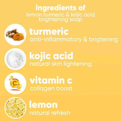 Lemon-turmeric & kojic acid brightening soap