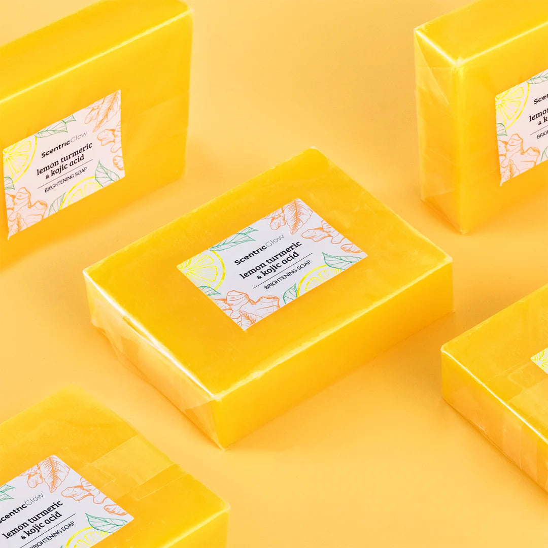 Lemon-turmeric & kojic acid brightening soap