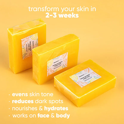 Lemon-turmeric & kojic acid brightening soap